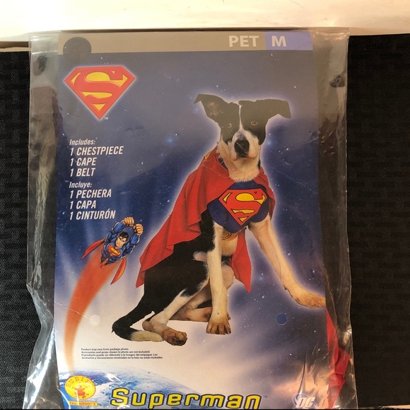Rubie’s Costume Co. Superman Dog Halloween Pet Costume Size Medium 14-16” Dog M - Picture 1 of 9
